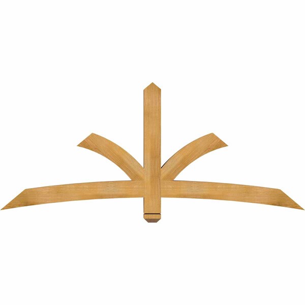 Ekena Millwork Davenport Rough Sawn Timber Gable Bracket, Western Red Cedar, 72"W x 30"H x 4"D x 4"F, 10/12 Pitch GBW072X30X0404DAV00RWR - main